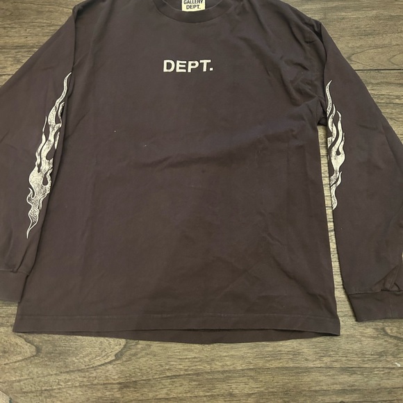 Gallery Dept Dark Brown Long Sleeve Shirt - Picture 1 of 7